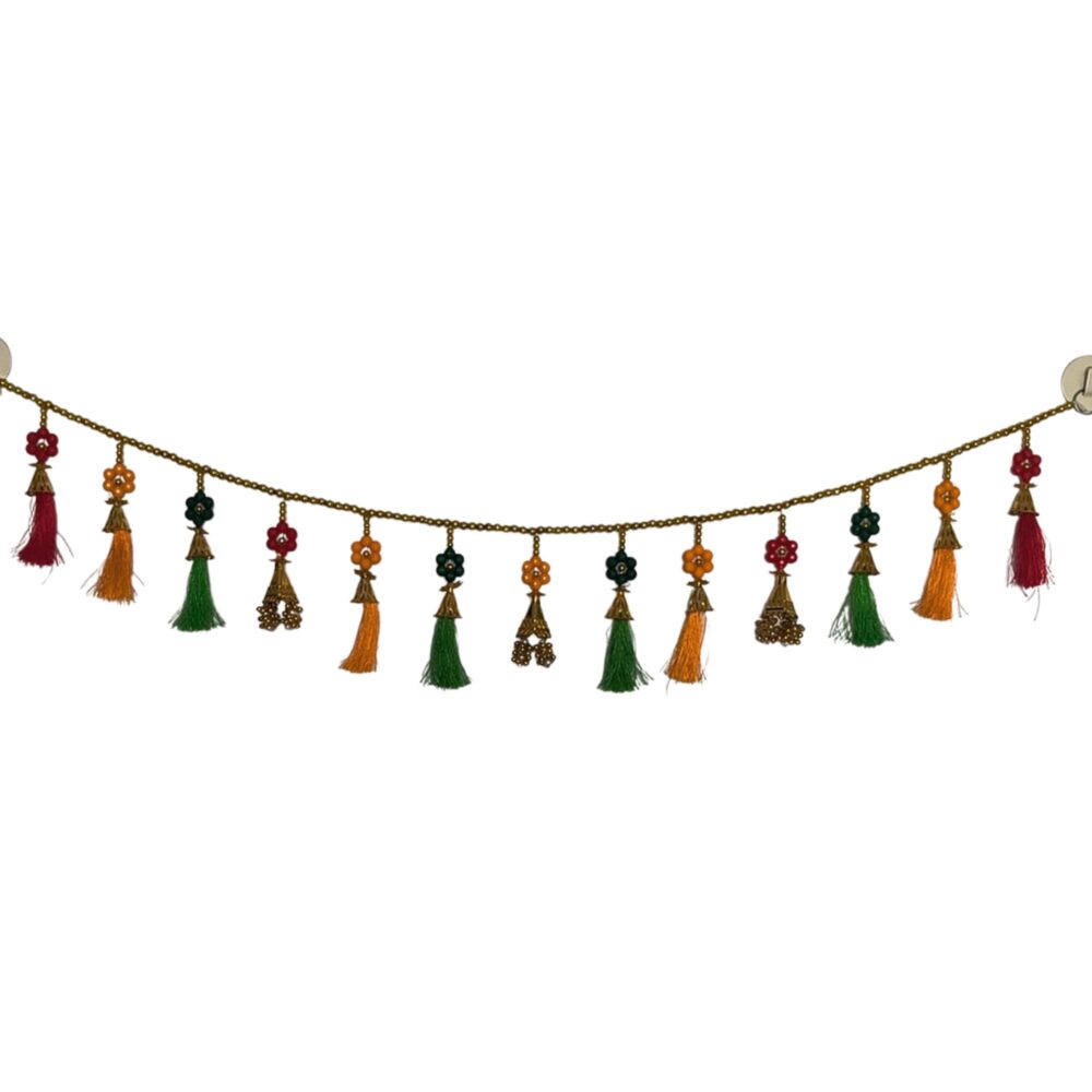Puja Door Hanging Toran by Meera Handicraft | Handmade Beaded Bandhanwar for Festivals & Weddings