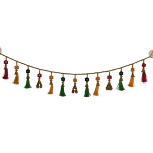 Cart 1 Puja Door Hanging Toran by Meera Handicraft | Handmade Beaded Bandhanwar for Festivals & Weddings